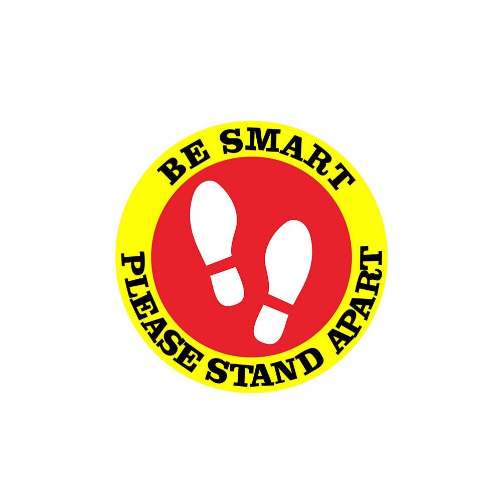 5pcs/Set ompait Safety Markers Keep Social Distance Safety Floor Sign Office Shop Floor PVC Multifunction Bank Self Adhesive Sign