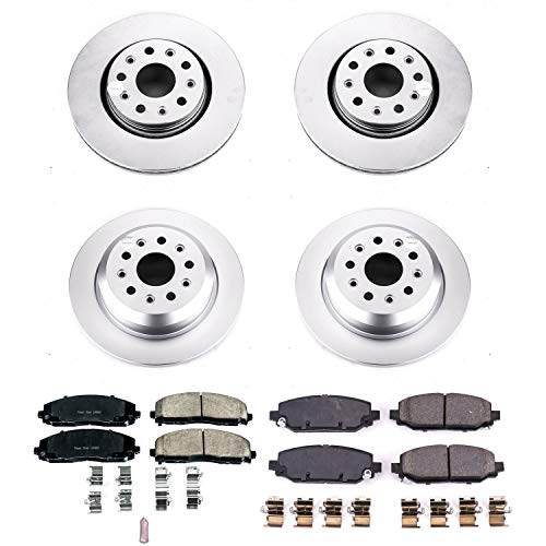 Power Stop CRK7938 Geomet® Coated Brake Kit Front & Rear For Jeep Wrangler 2018-2022 [Model Specific]