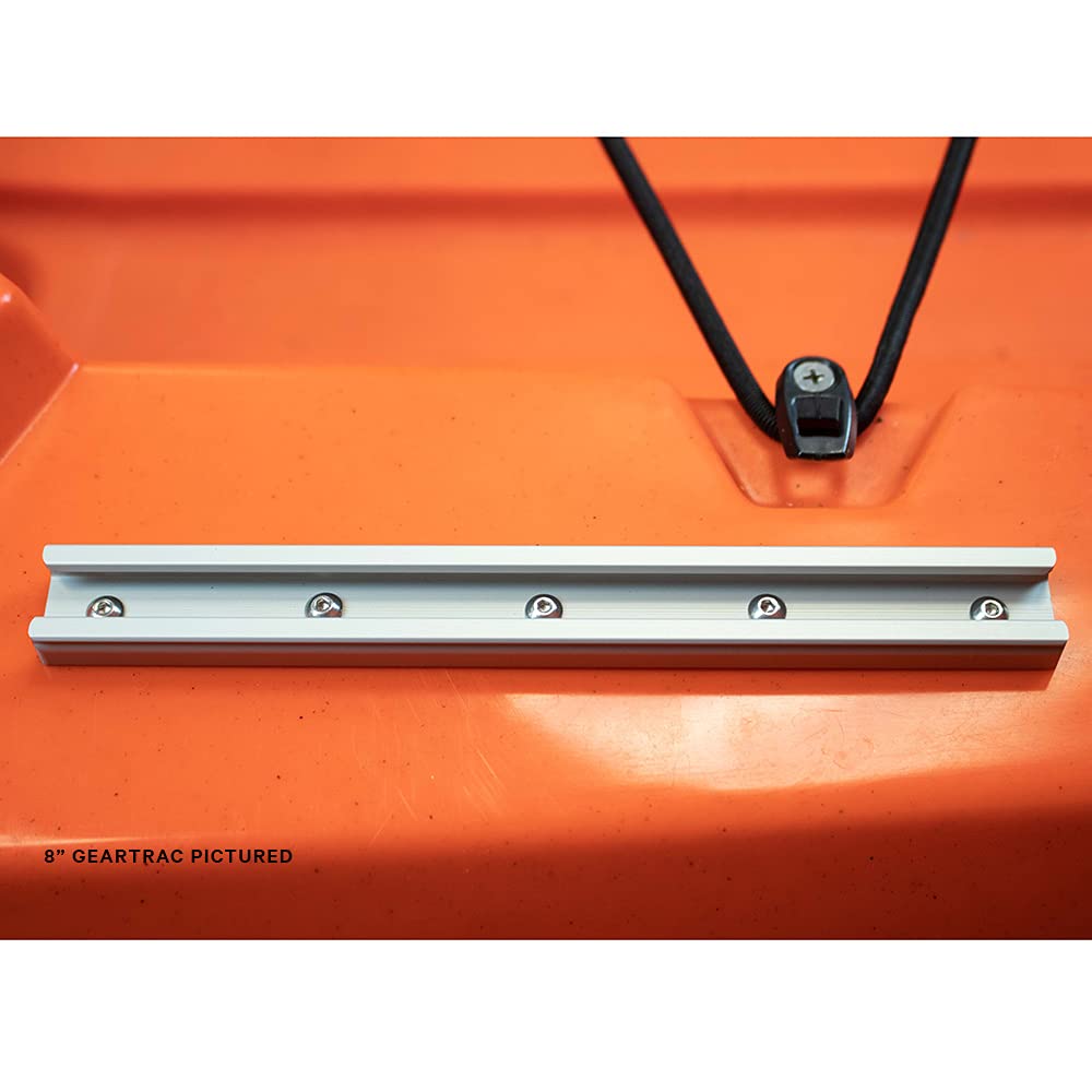 GearTrac YakAttack GTTL90 – 8" Top-Loading Aluminum Mount Track | 0.9" Wide Kayak Gear Track Rail | Includes Stainless Hardware | Durable Surface Mount | Yak Attack USA-Made