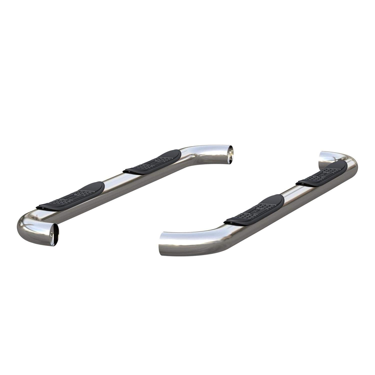 3-Inch Round Polished Stainless Steel ARIES Nerf Bars, No-Drill, Fits Select Ford F-250, F-350 Super Duty