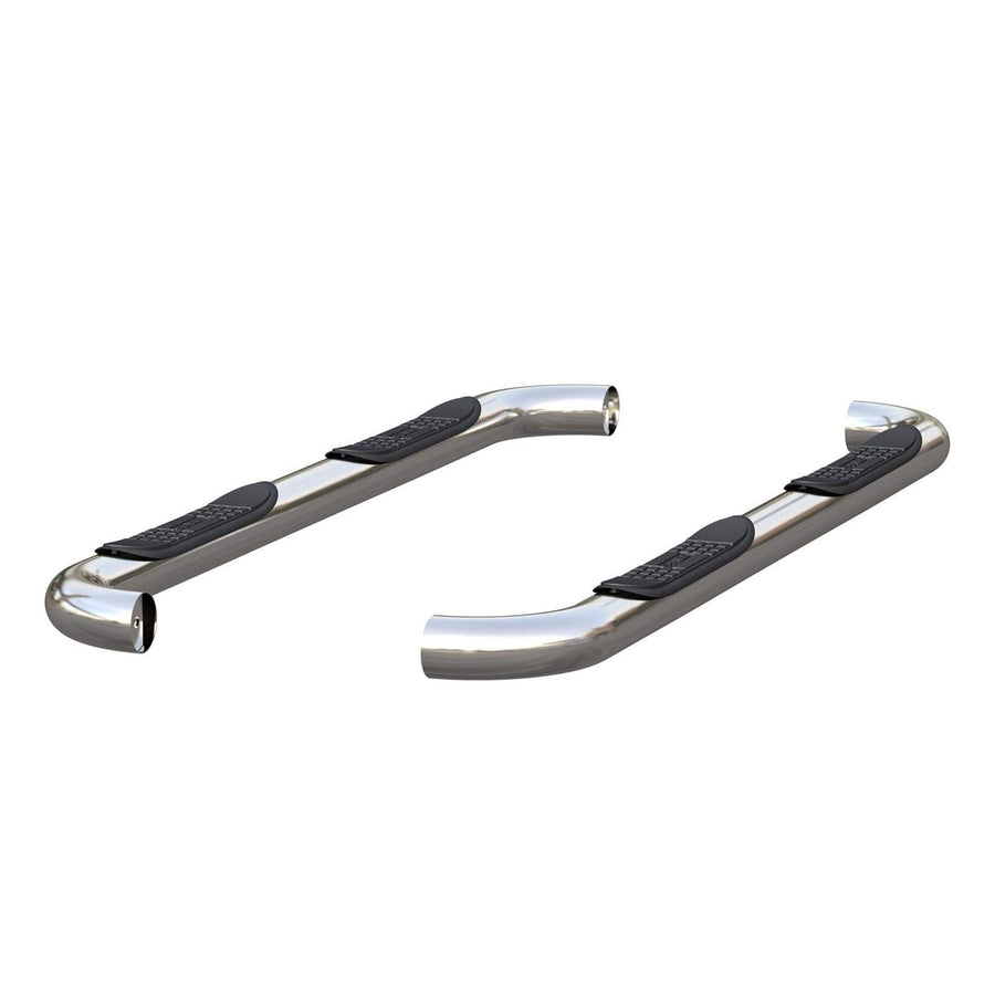 3-Inch Round Polished Stainless Steel ARIES Nerf Bars, No-Drill, Fits Select Ford F-250, F-350 Super Duty