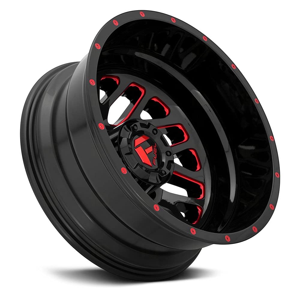 D656 FUEL TRITON Black Wheel with Painted and TPMS Compatible (20 x 8.25 inches /8 x 154 mm, -221 mm Offset)