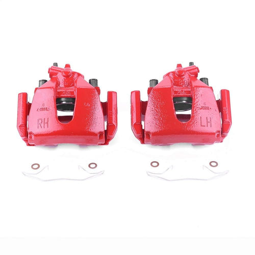 Power Stop S4948 Front Pair of High-Temp Red Powder Coated Calipers For Ford Focus 2005-2007 [Model Specific]
