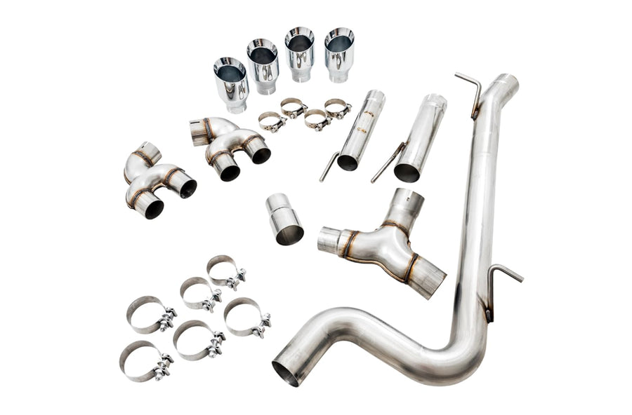 MK7.5 Golf R AWE Tuning Track Edition Exhaust w/Chrome Silver Tips 102mm - 3015-42140