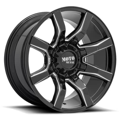 22X12 Moto Metal 8X6.5 4.77-44mm GLOSS BLACK MILLED - MO80422280944N