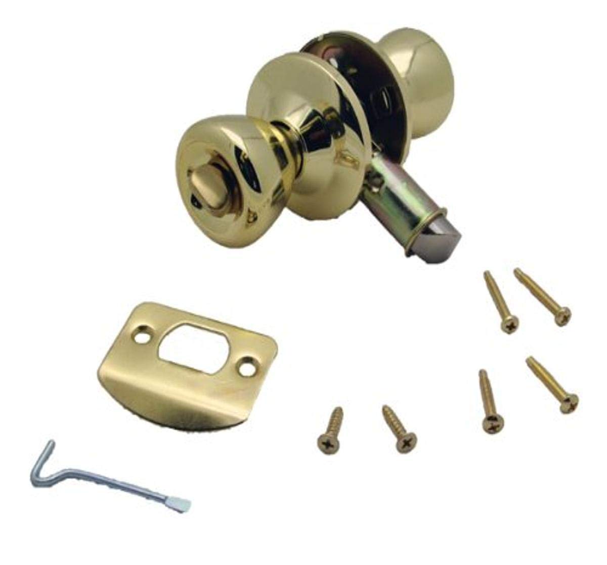 Privacy Lock Set AP Products 013-202 - Knob, Polished Brass