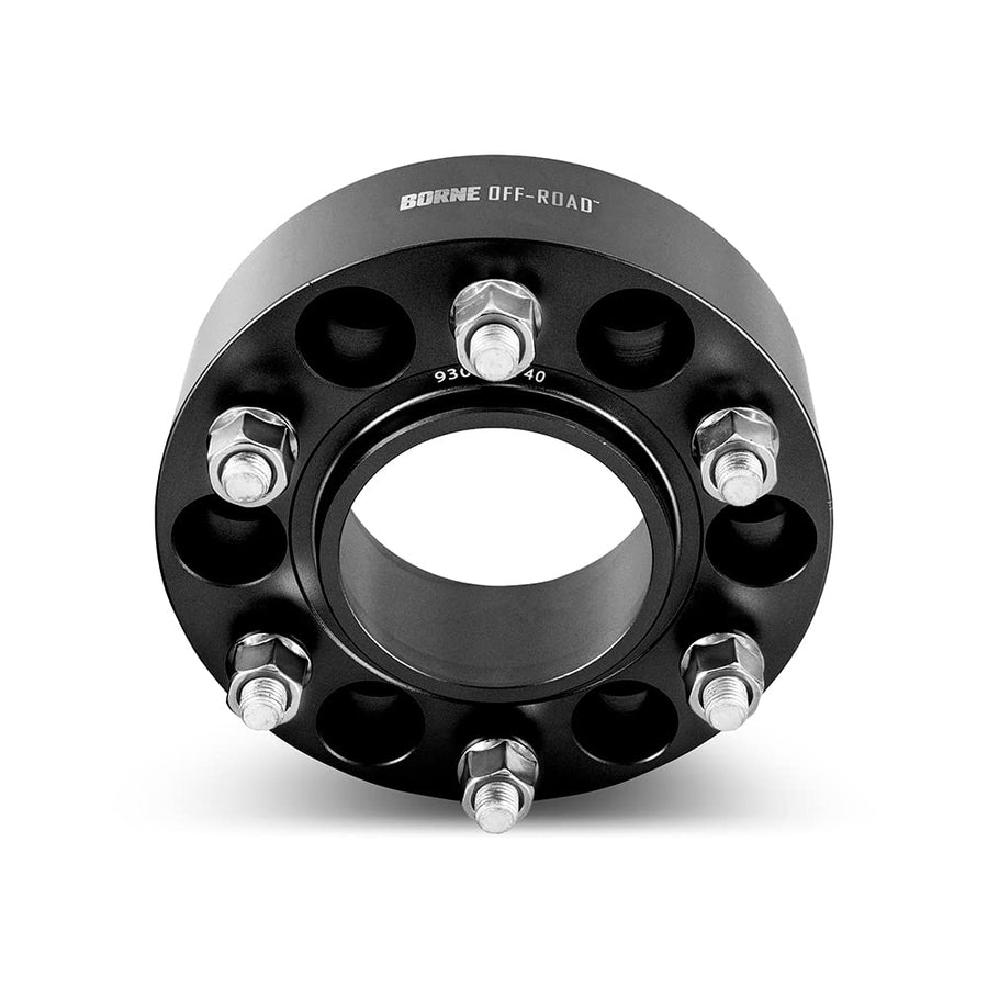 Borne Mishimoto Off-Road Wheel Spacers, 6X139.7, 2.00 Inch Thick Compatible with Ford Bronco/Ranger, Black