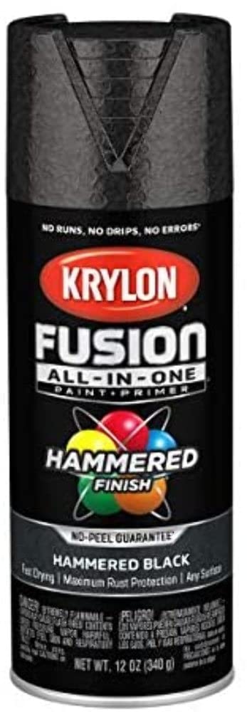 Krylon All-in-One Fusion Hammered Black Paint + Primer Spray Paint 12 oz.