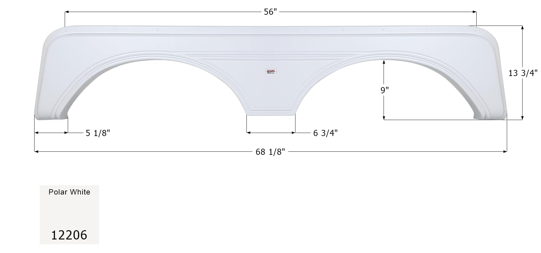 Fender Skirt ICON, Tandem, Carriage, FS2206, Polar White