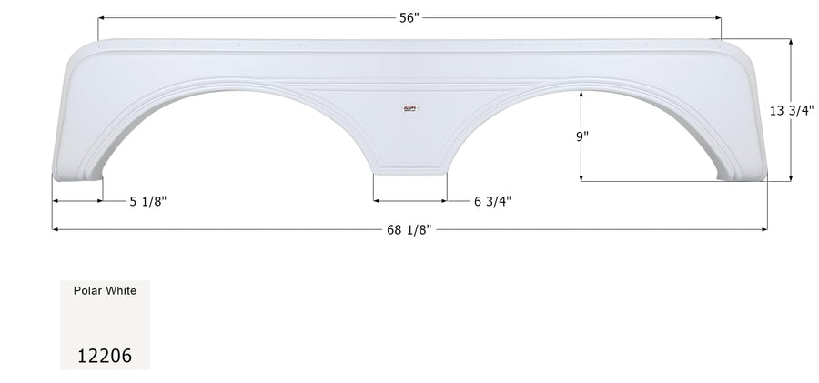 Fender Skirt ICON, Tandem, Carriage, FS2206, Polar White