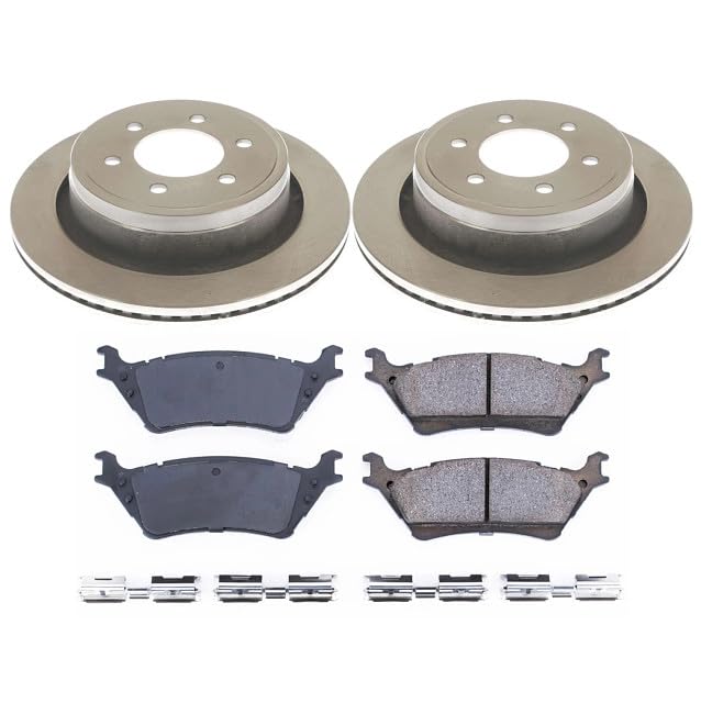 Power Stop KOE6270 Rear Replacement Brake Kit-OE Brake Rotors & Ceramic Brake Pads For Ford F-150 2012-2014 [Model Specific]