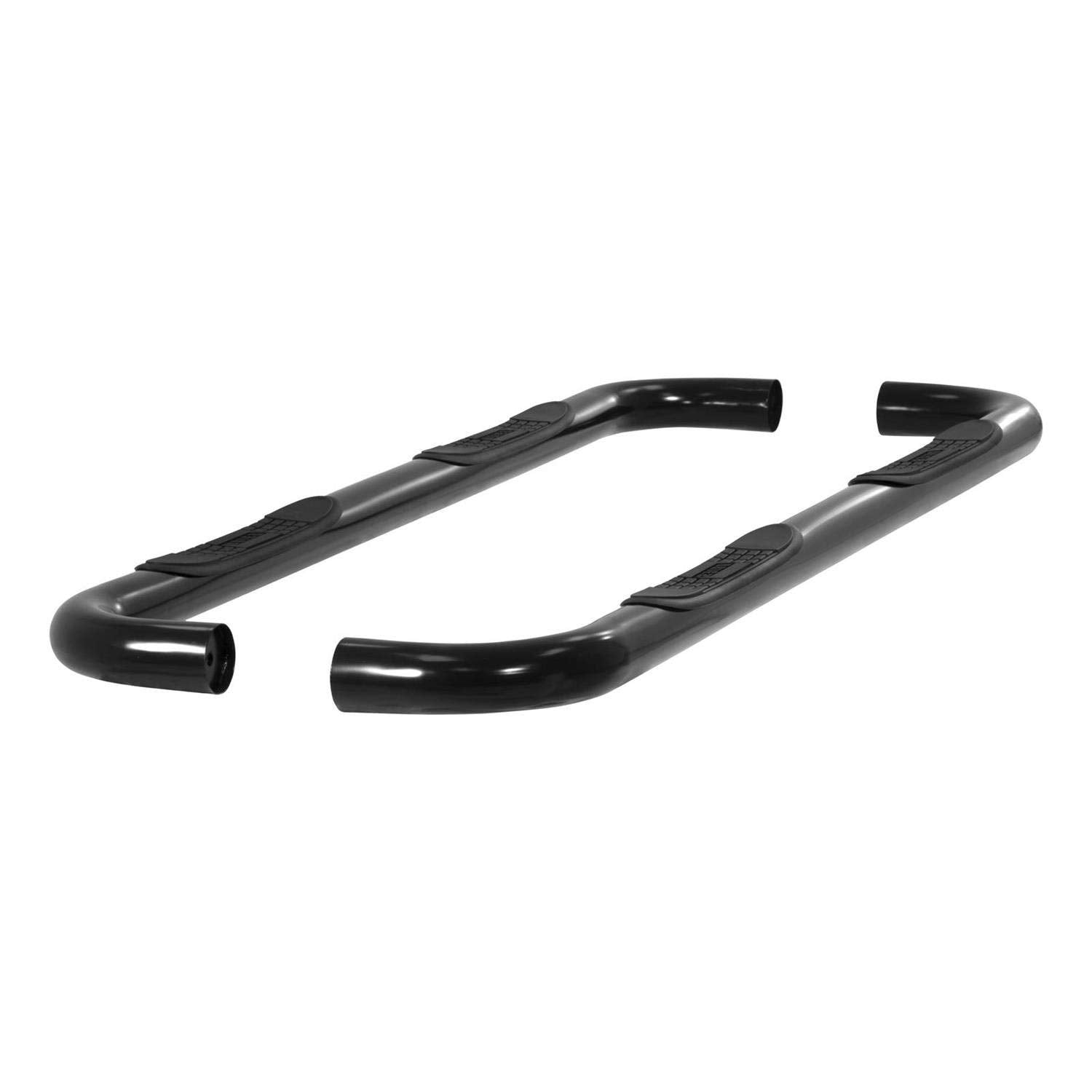 3-Inch Round Black Steel ARIES Nerf Bars, No-Drill, Fits Select Chevrolet Silverado, GMC Sierra 1500, 2500, 3500 HD