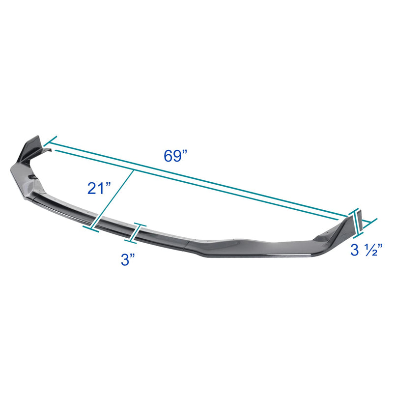 Glossy Black Spec-D Tuning Front Bumper Lip Splitter Spoiler 3PC Compatible with 2017-2020 Lexus IS350 IS200T