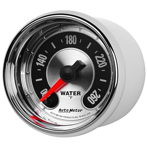 American Muscle Auto Meter 1255 2-1/16" Water Temperature Gauge