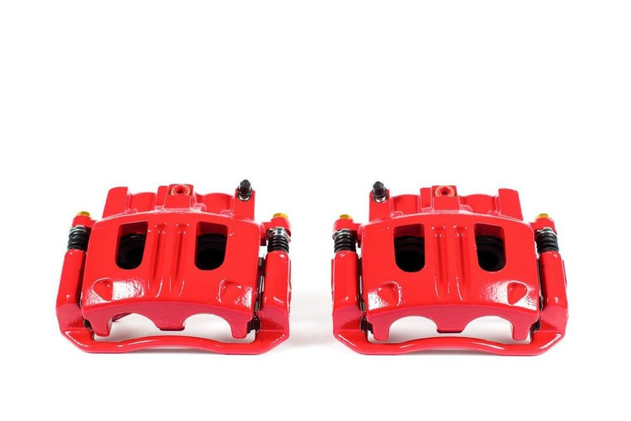 Power Stop S4848 Front Pair of High-Temp Red Powder Coated Calipers For Ford Explorer Sport 2003, Ford Explorer Sport Trac 2003-2005 [Model Specific]