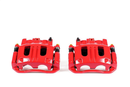 Power Stop S4848 Front Pair of High-Temp Red Powder Coated Calipers For Ford Explorer Sport 2003, Ford Explorer Sport Trac 2003-2005 [Model Specific]