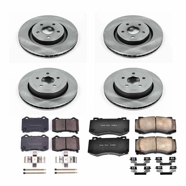 Power Stop Autospecialty KOE2876 Front and Rear Replacement Brake Kit-OE Brake Rotors & Ceramic Brake Pads For Jeep Grand Cherokee 2006-2010 [Model Specific]