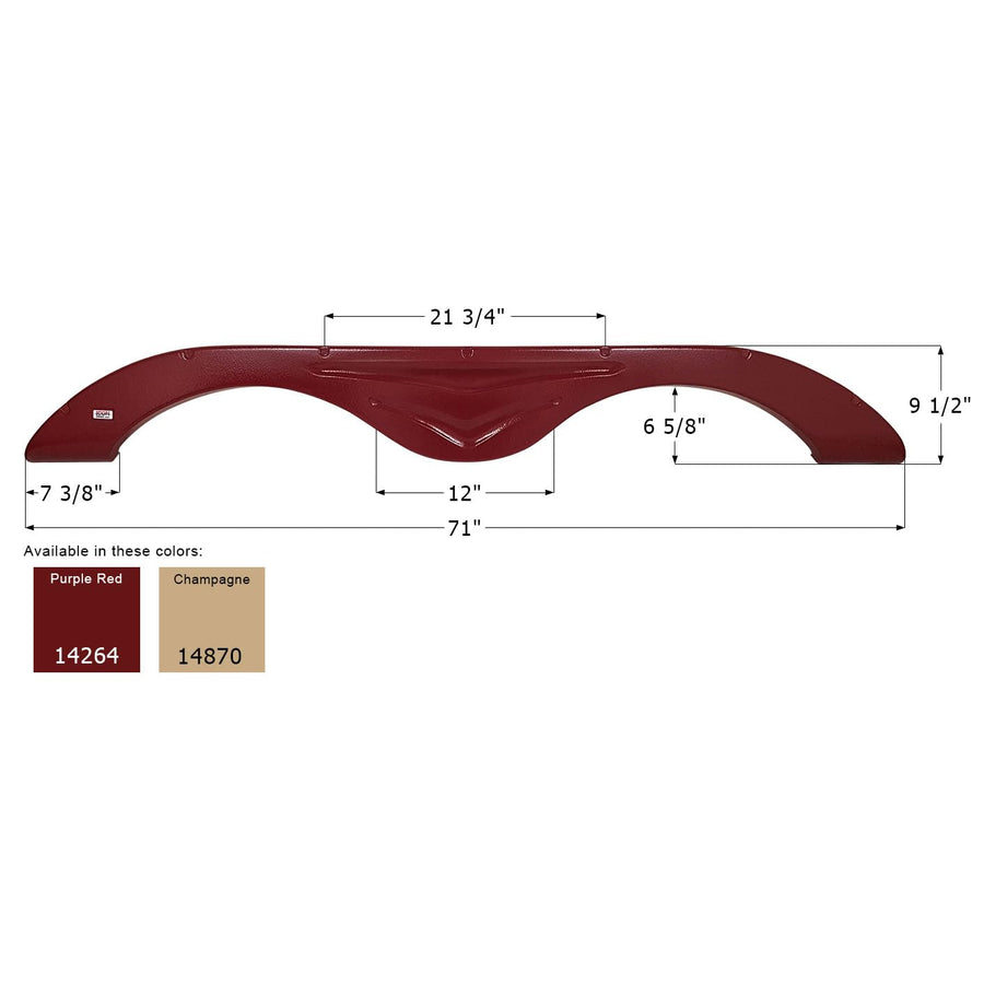 Fender Skirt ICON 14870, Tandem, R-Vision, FS4264, Champagne