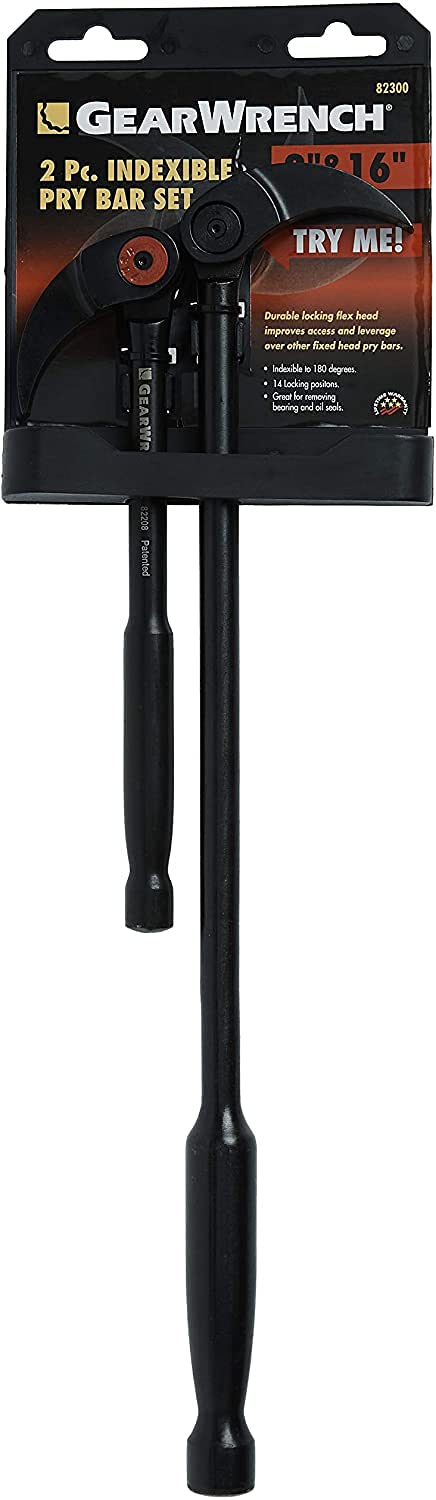 2 Pc. GEARWRENCH Indexing Pry Bar Set, 8" & 16" - 82300