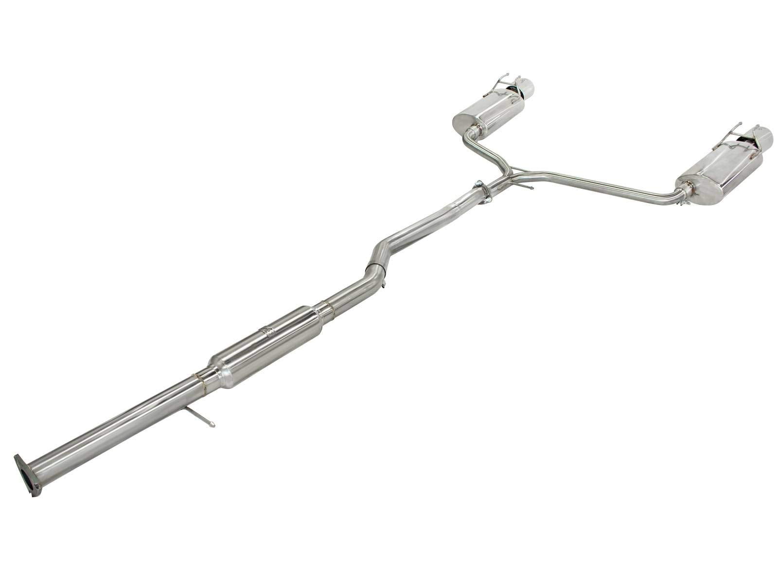 304 Stainless Steel aFe Cat-Back Exhaust System with Polished Tips for Honda Accord Coupe EX-L V6-3.5L Engine
