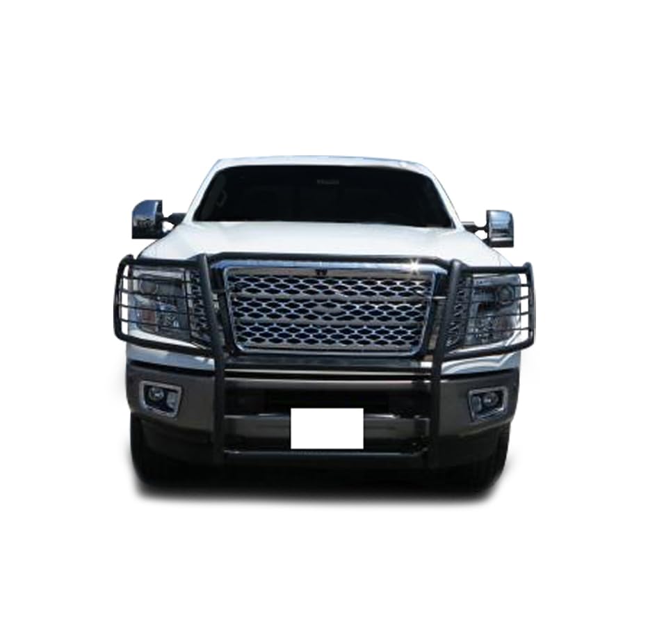 Bumper Guard Black Grille brush Modular Compatible with 2016-2024 Nissan Titan XD-17NR28MA