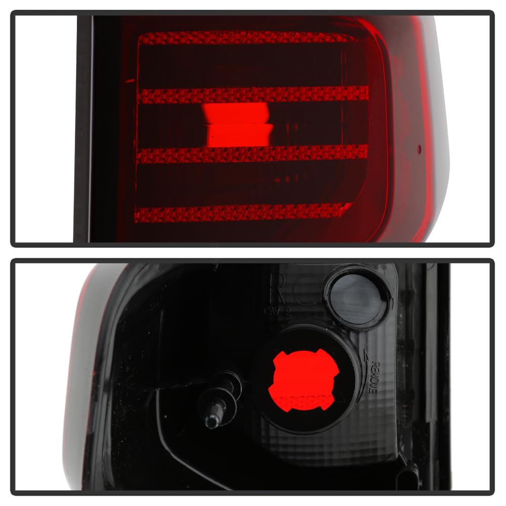 Chevy Silverado 19-21 1500 / 2500HD 3500 HD Spyder Halogen Tail Lights - Signal-7443(Not Included) ; Reverse-921(Not Included) ; Brake-7443(Not Included) - OE Set Red Smoke