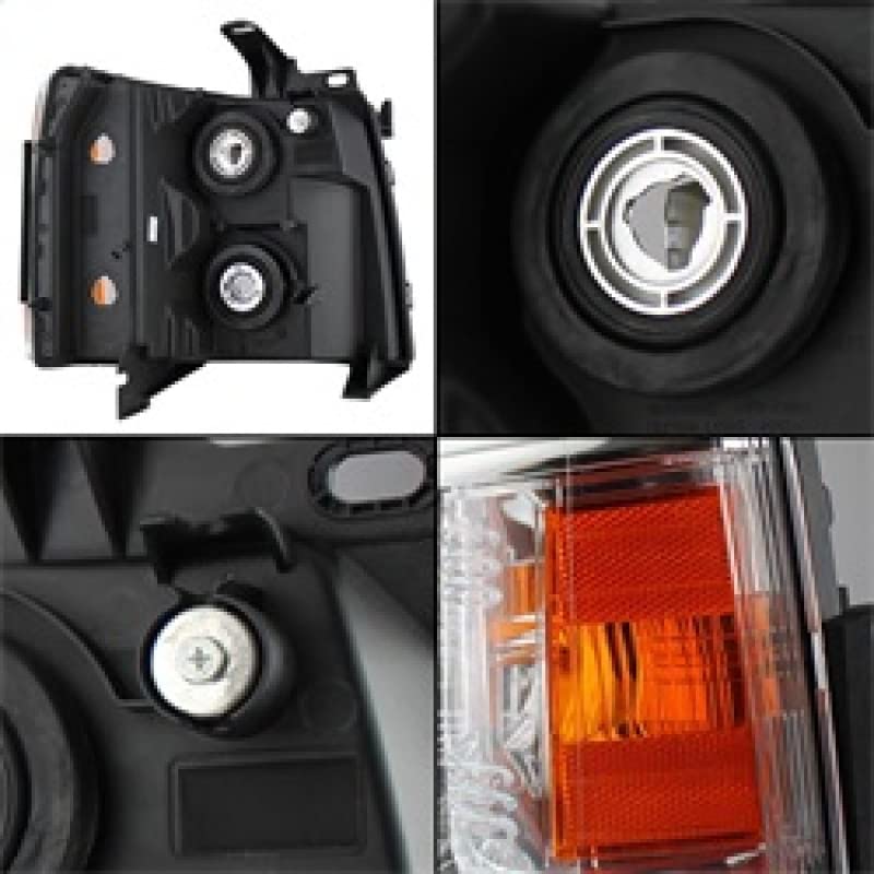 Chevy Silverado 1500/2500/3500 Chrome Crystal Headlight - Pair Spyder Auto (HD-JH-CS07-AM-C)