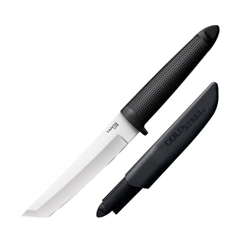 Cold Steel Durable Tanto Lite Lightweight German 4116 Stainless Steel 6" Fixed Blade Outdoor Hunting Utility Knife, Non-Slip Kray-Ex Handle, Secure-Ex Sheath
