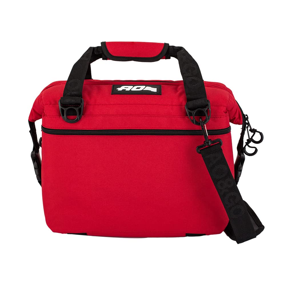 AO12RD AO Coolers 12 Pack Canvas Soft Cooler Bag, 12 Pack CANVAS RED Soft Cooler Bag, Outdoor