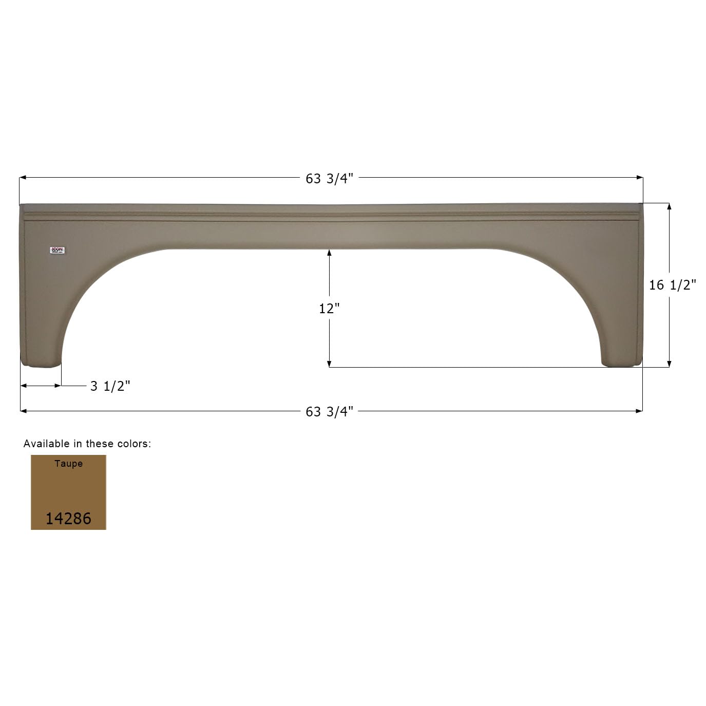 Fender Skirt ICON, Tandem, Hi-Lo, FS4286, Taupe