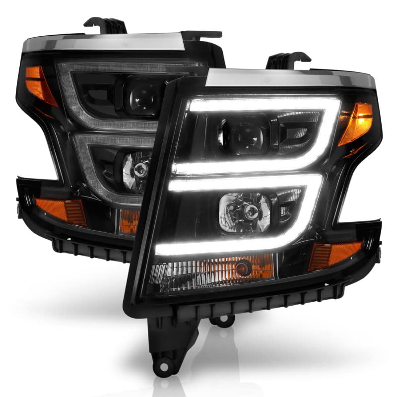 111492 ANZO USA Projector Headlamps Fits Chevrolet Tahoe, Black