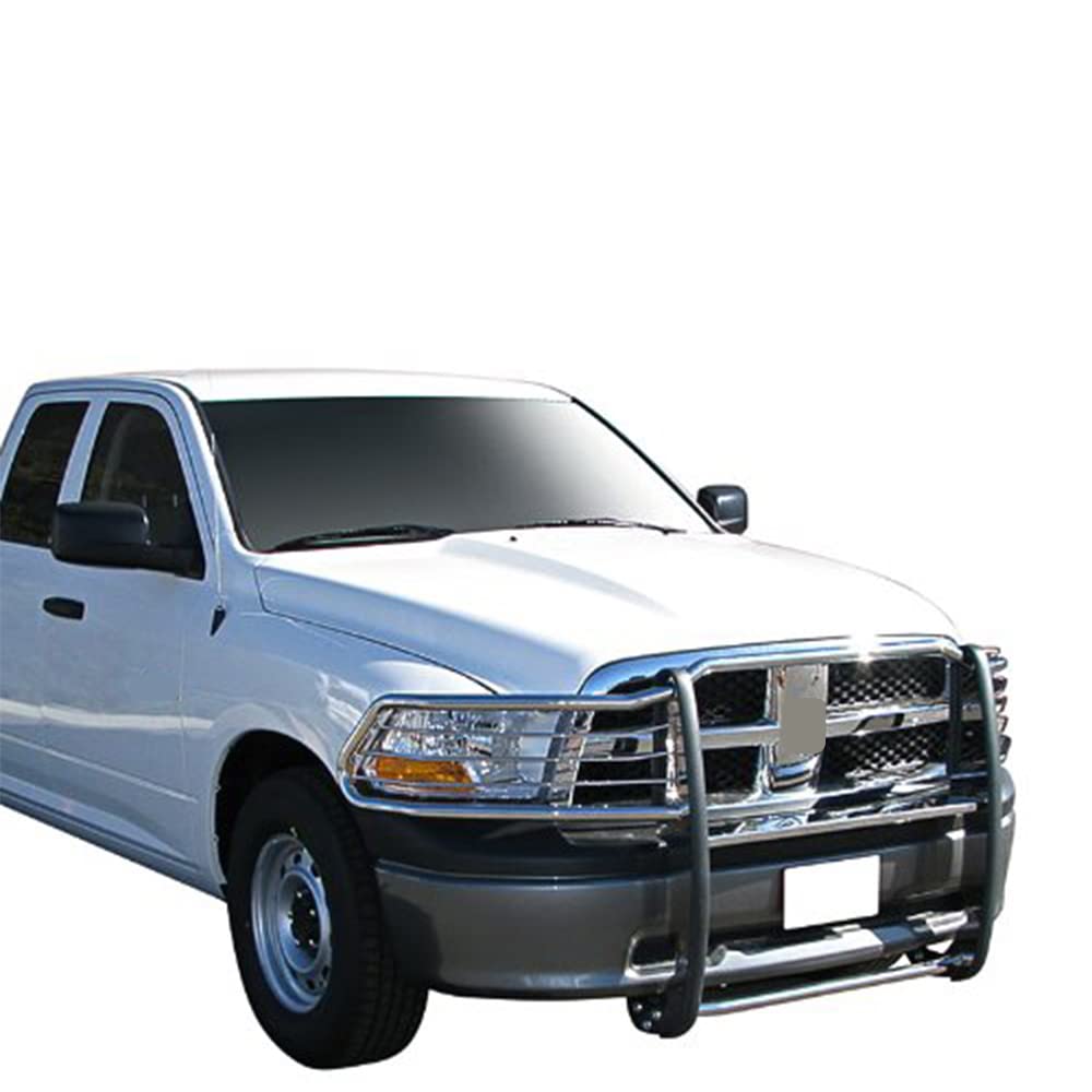 Bumper Guard Modular SS Black Horse Grille Compatible with 09-10 Dodge Ram 1500|11-18 Ram 1500|19-24 Ram 1500 Classic(Excl.Rebel & Warlock Trims)-17DG109MSS