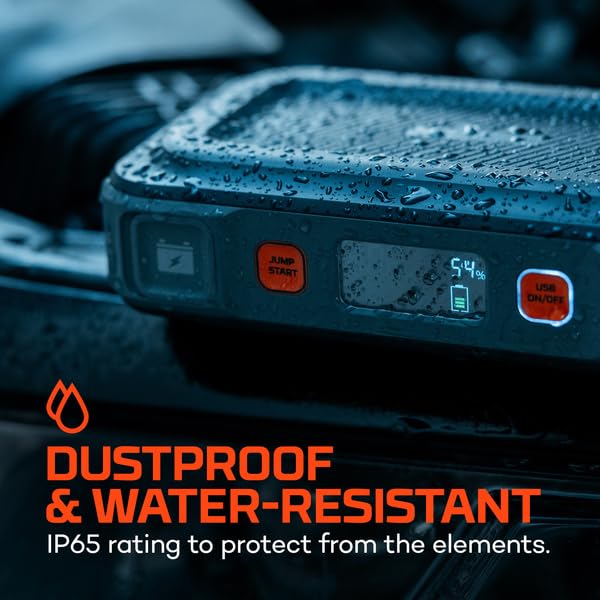 1500XP NEBO Assist Portable Car Battery Jump Starter | 44.4Wh Power Supply Jump Box Restarts 12V Cars & ATVs, 35 Battery Boosts from 1 Charge, Integrated Emergency Floodlight, USB Ports, TSA Approved