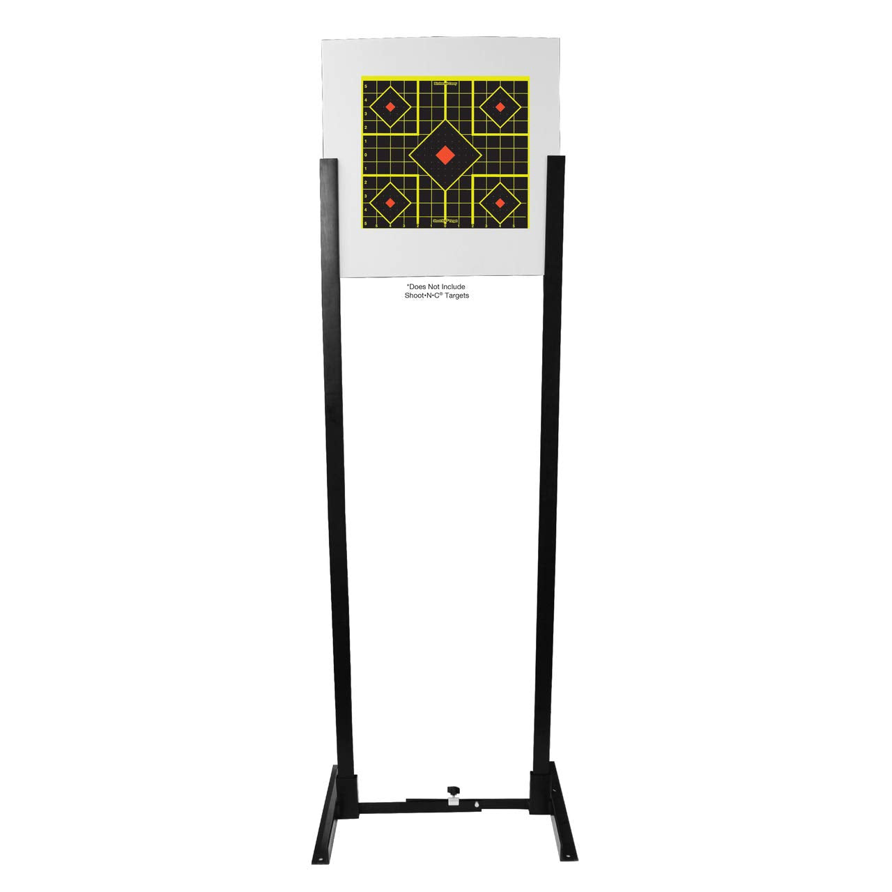 Adjustable Birchwood Casey Target Stand Kit for Shooting - Durable Powder-Coated Steel Target Stand, 6 Modular Uprights, Single Target Backer, Upright Posts, 19.5" x 19.5" White Backer Board Included