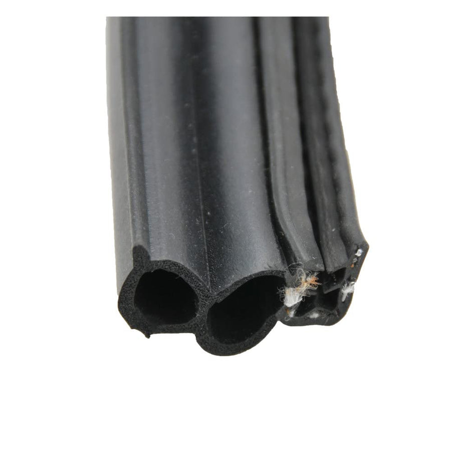 Slide Double Bulb Seal AP Products 0121.2137 with Slide-On Clip, Black, 1.5 Inch x 3/4 Inch x 25 Foot