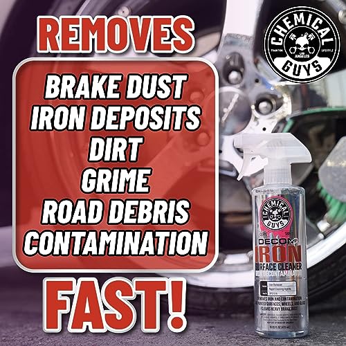 Decon Pro Chemical Guys Iron Remover and Wheel Cleaner – Professional Strength Fallout Remover, Brakes, Calipers, Exterior, Wheel and Tire Cleaner – Dissolves Brake Dust & Dirt, 16 oz