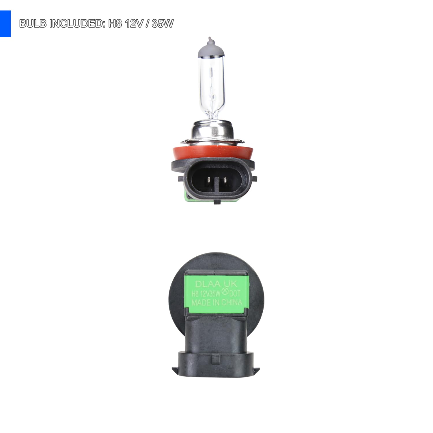 Fog Lights SPEC-D TUNING + Switch + Bezel + Bulbs Compatible with 2022-2023 Honda Civic, Left + Right Pair Assembly