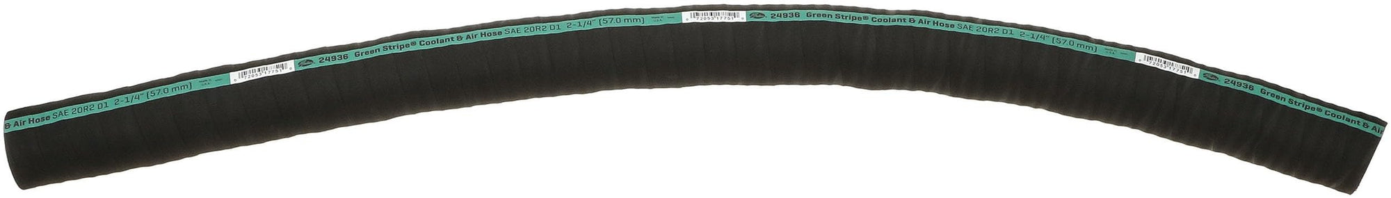 Coolant Hose Green Stripe Wire Inserted Straight