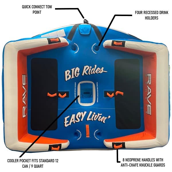 Big Easy RAVE Sports Boat Towable Water Tube for 2-4 Riders