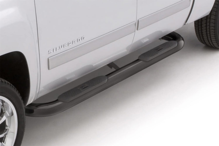 Lund 23491908 4" Black Steel Oval Bent Nerf Bars for 2015-2018 Ford F-150, 2017-2018 Super Duty F-250, F-350, F-450, F-550 SuperCrew