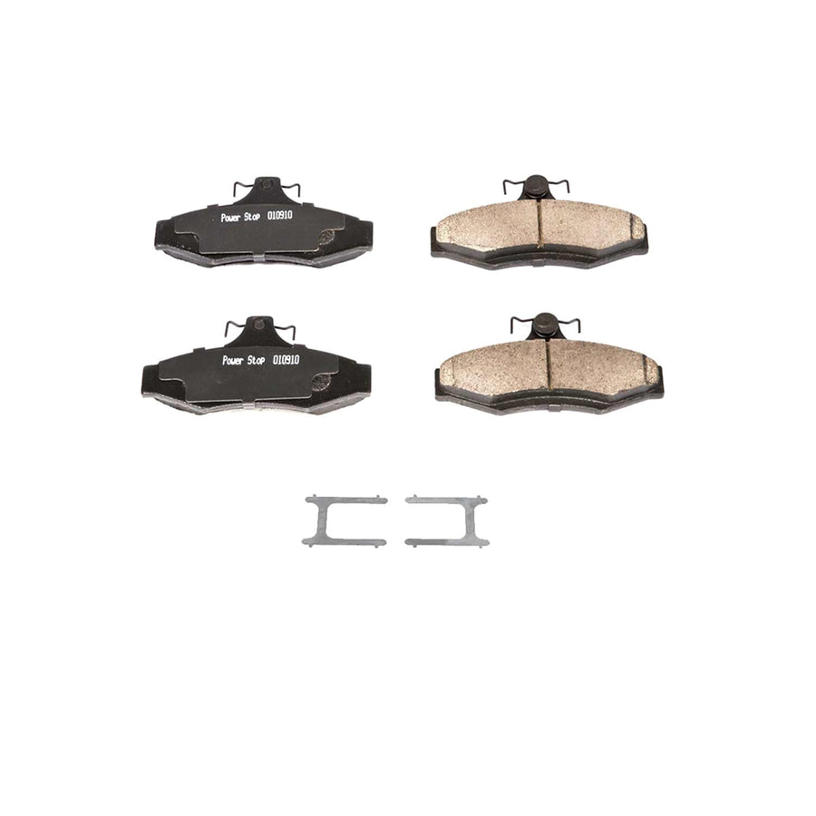 Power Stop Front Brake Kit For Daewoo Leganza 1999-02 |Mitsubishi Diamante 1997-04 |Nubira 1999-02 - Ceramic Brake Pads With Installation Hardware, 17-724