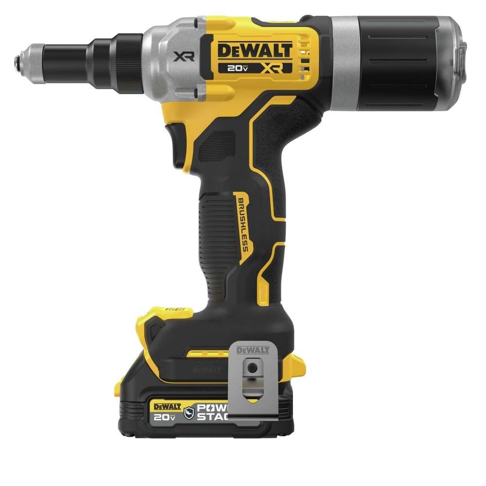 20V MAX XR DEWALT Cordless Rivet Tool, 1/4", Battery and Charger Included (DCF414GE2)