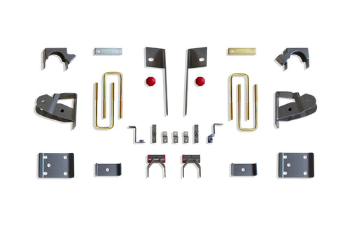 Part# 301940 MaxTrac SUSPENSION'S is A 4" Rear FLIP KIT Including AXLE RELOCATORS, Bump Stops, Hangers, Shackles & Spring Plates