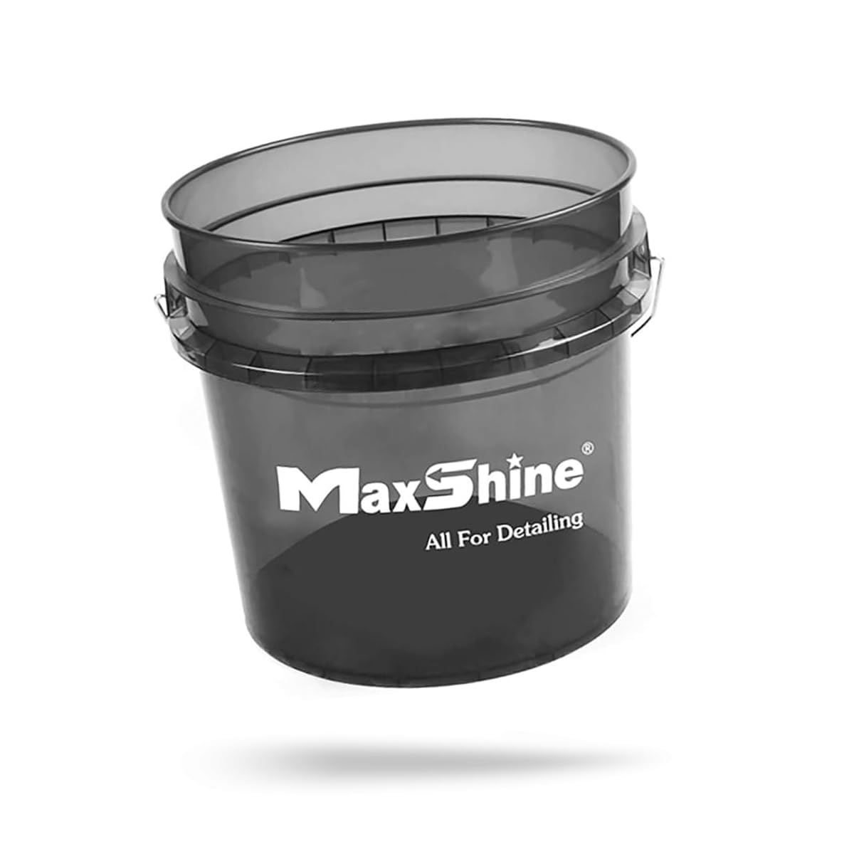 3.5gal Maxshine Universal Black Detailing Bucket – Car Wash Bucket for Scratch-Free Cleaning, Garage Storage & Organization – Holds Soap, Foam Cannon, Microfiber Towels & More