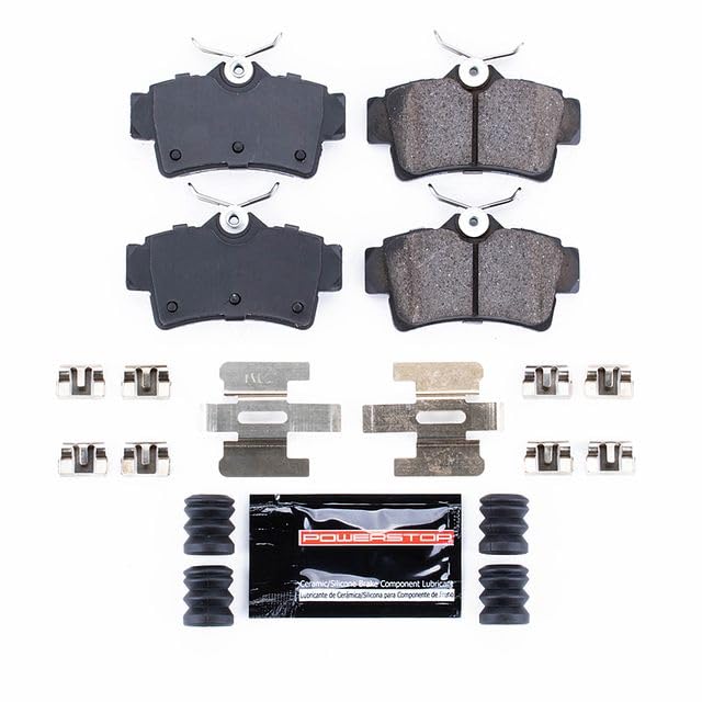 Power Stop Z23-627A Z23 Evolution Sport Rear Carbon Fiber Infused Ceramic Brake Pads with Hardware For Ford Mustang 1994-2001, Ford Mustang 2003-2004 [Model Specific]