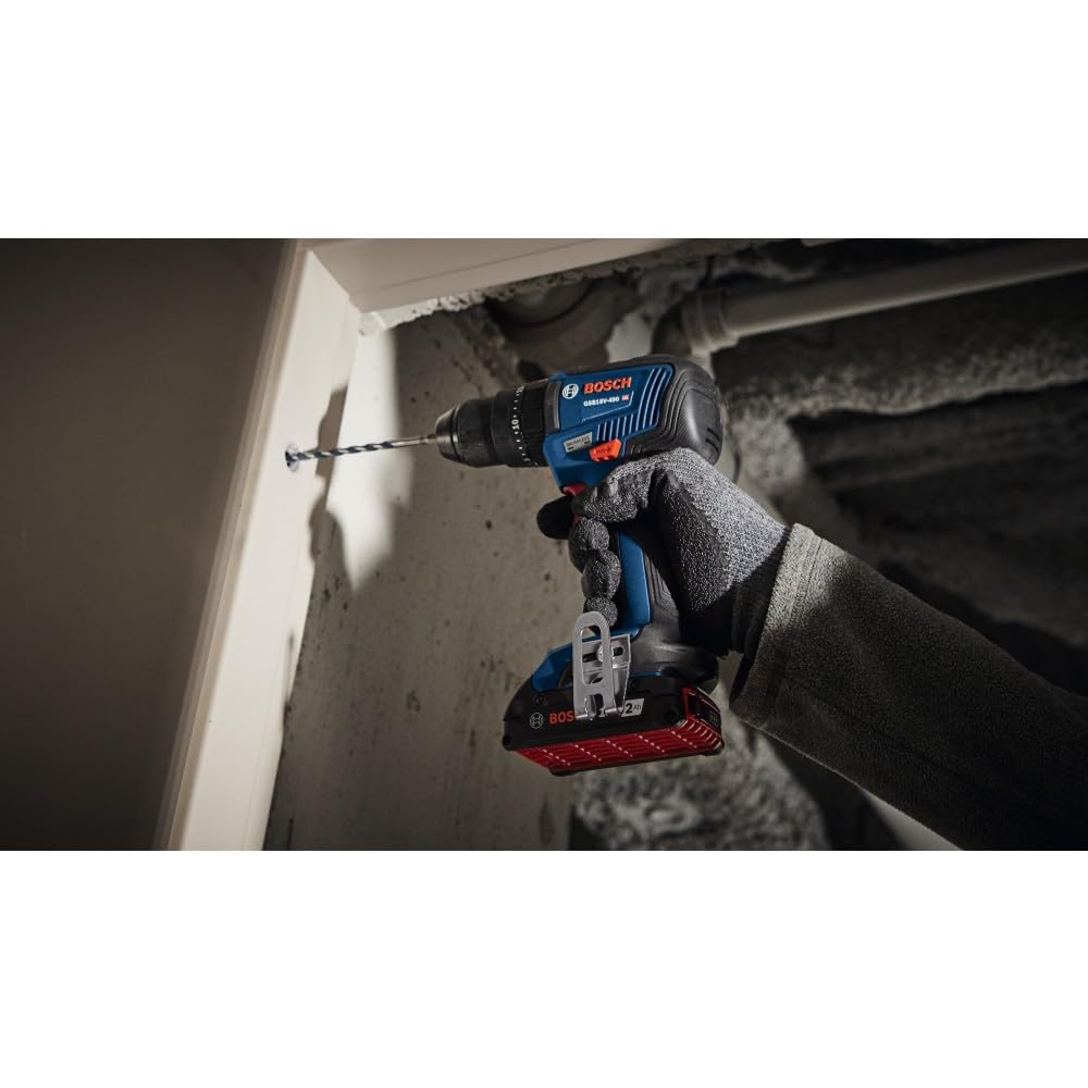 Bosch GXL18V-233B25 18V Combo Kit with 1/2 In. Hammer Drill/Driver, Two-In-One 1/4 In. and 1/2 In. Bit/Socket Impact Driver/Wrench and (2) CORE18V® 4 Ah Advanced Power Batteries