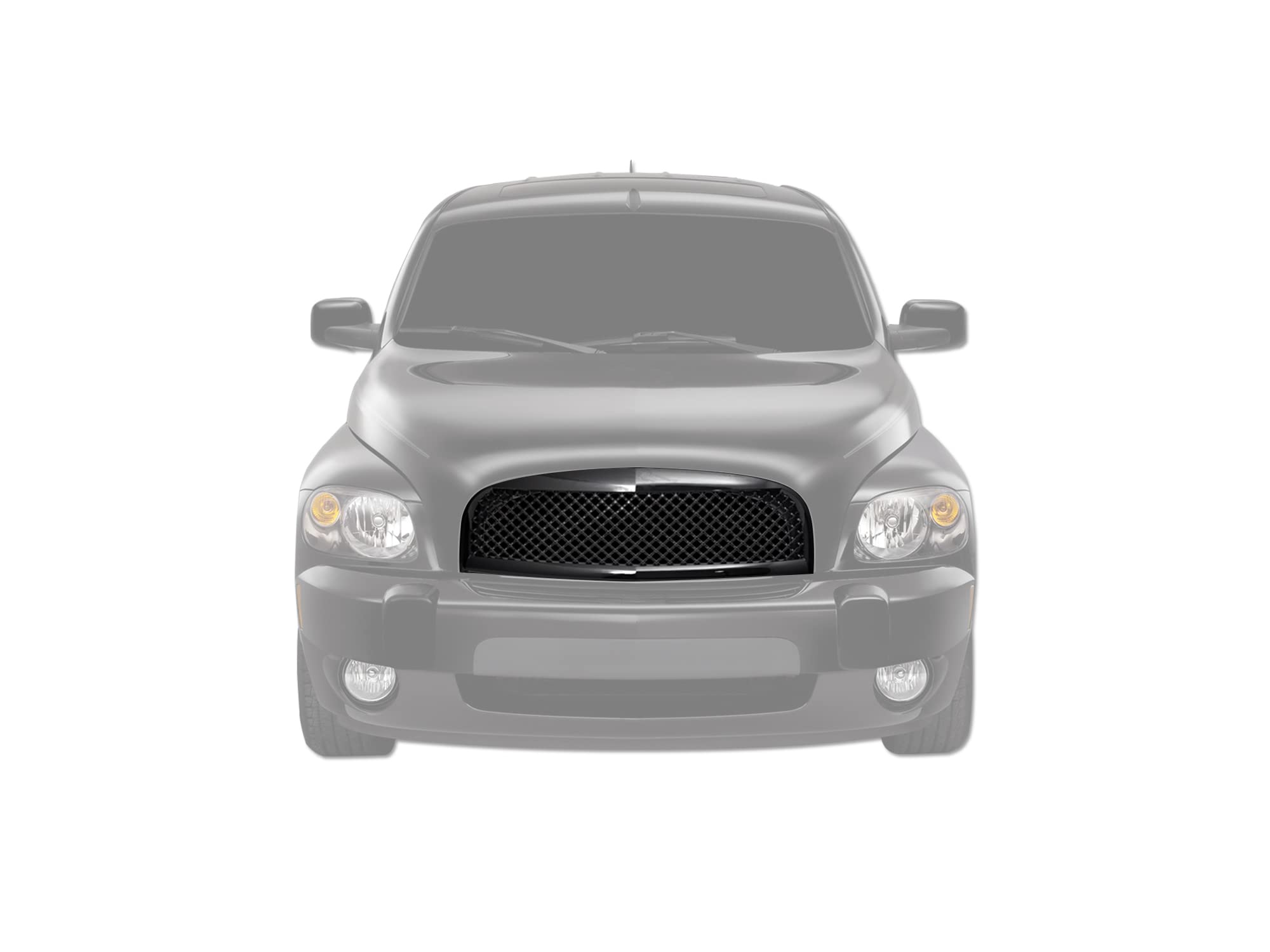7147065 Armordillo USA Mesh Front Hood Grille - Gloss Black Fits 2006-2011 Chevy HHR
