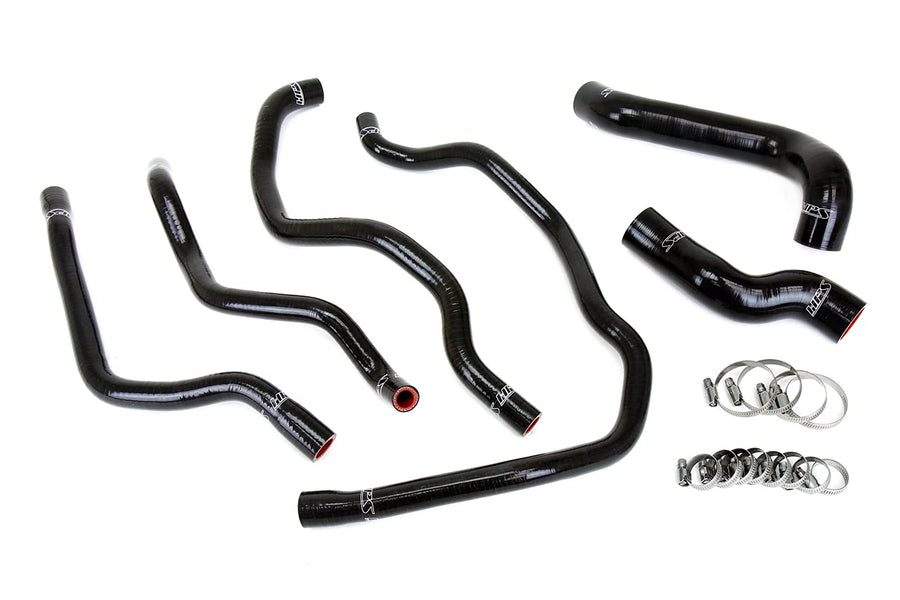 3-ply HPS Black Reinforced Silicone Radiator + Heater Coolant Hose Kit 57-2076-BLK