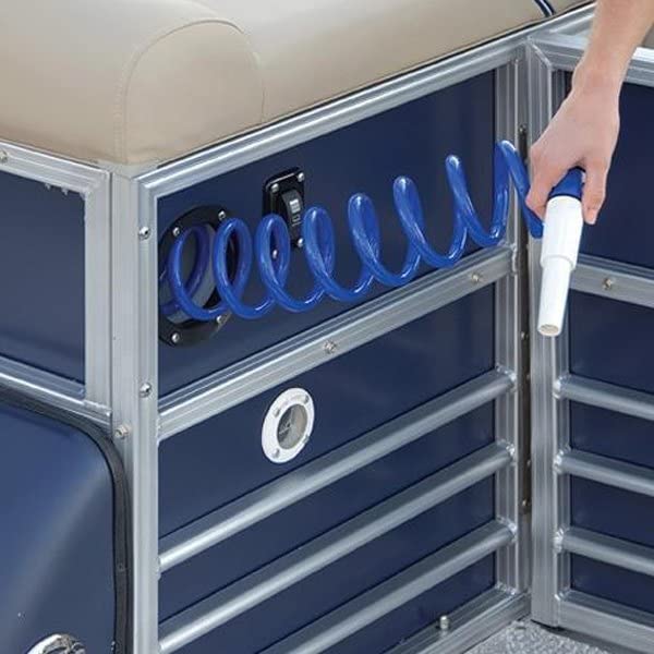 Black Deck Plate T-H Marine Washdown Station - Blue Hose - Pistol Nozzle - Packaged