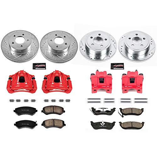 Power Stop Z23 Evolution Sport Performance Brake Kit with Caliper, Front and Rear, 1 Pack For Jeep Liberty 2003-2007 [Model Specific]